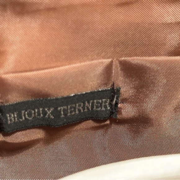 NEW BROWN W/RHINESTONES CLUTCH PURSE BIJOUX TERNER - Picture 8 of 11